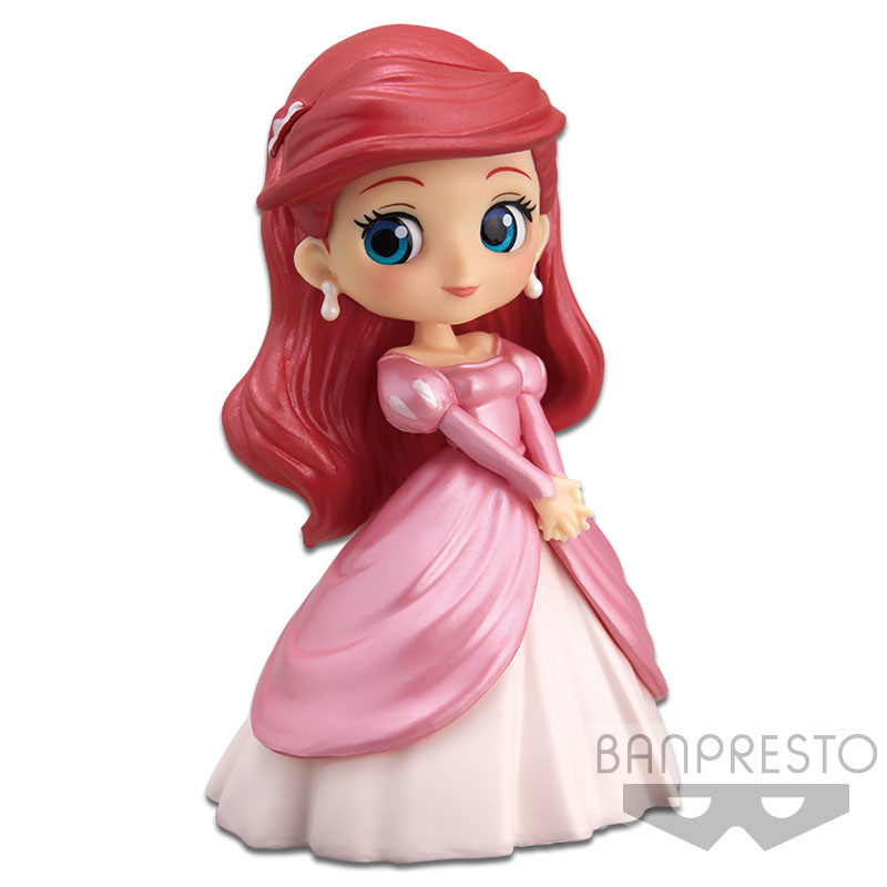 Pieni merenneito: Ariel (vaaleanpunainen mekko) -figuuri (Q-Posket Petit)