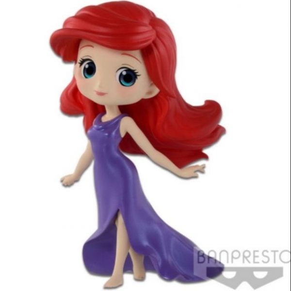 Pieni merenneito: Ariel (violetti mekko) -figuuri (Q-Posket Petit)
